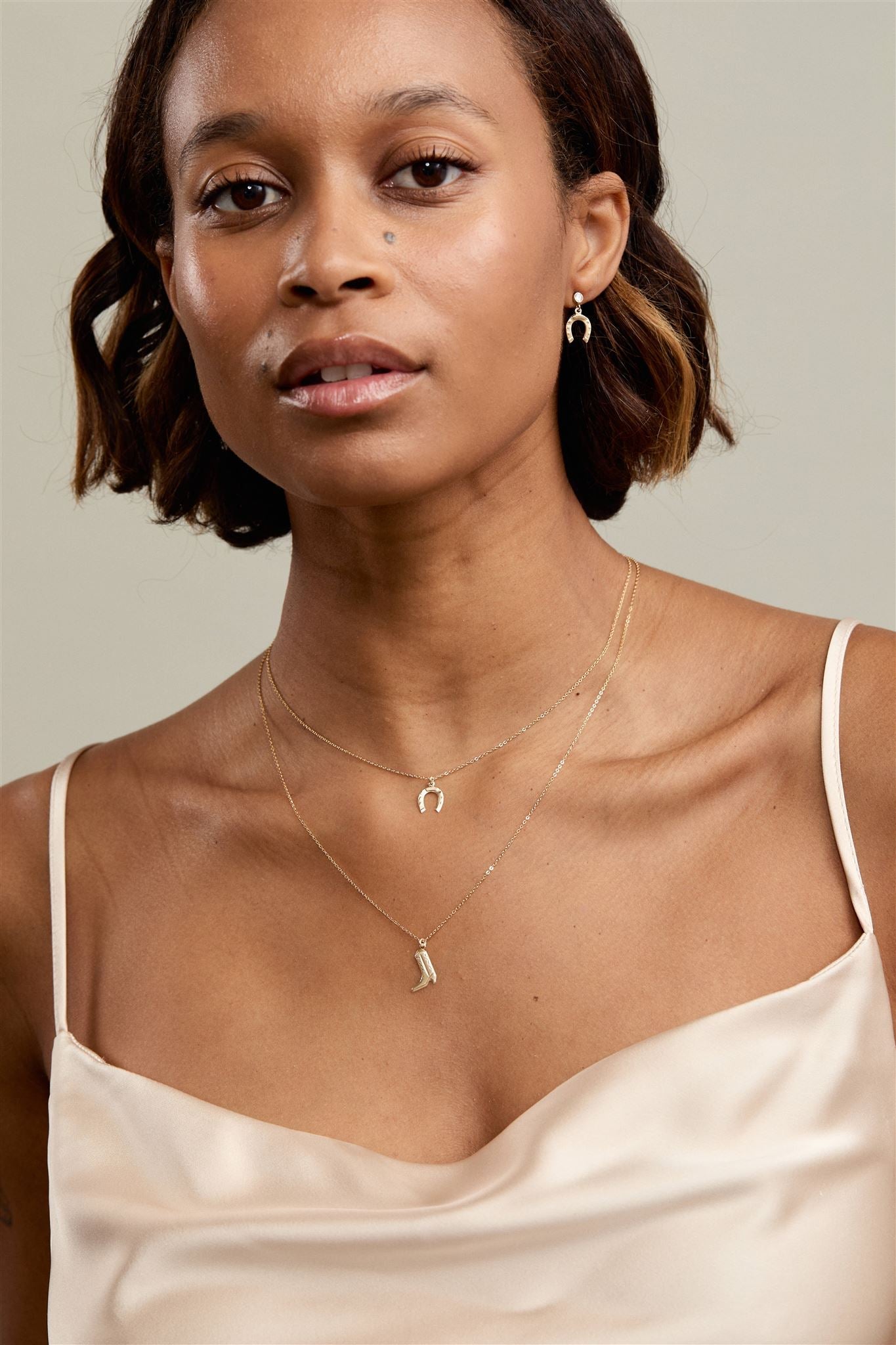 14k Gold Filled 20' Chain Necklace with 12mm Solid Gold Cowboy Boot Charm Houston Necklace