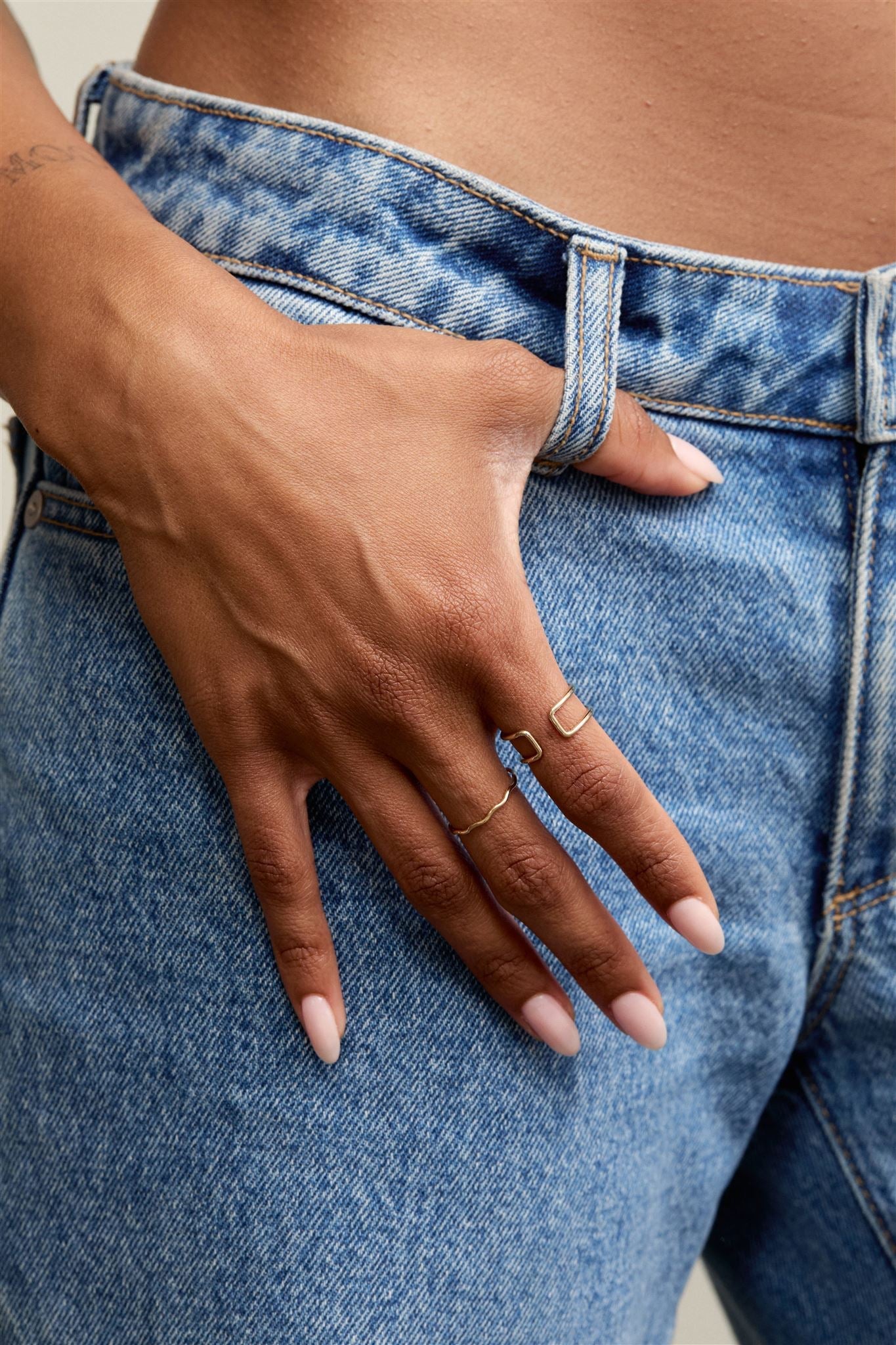 Indigo Adjustable 14k Gold Filled Open Ring The First Layer