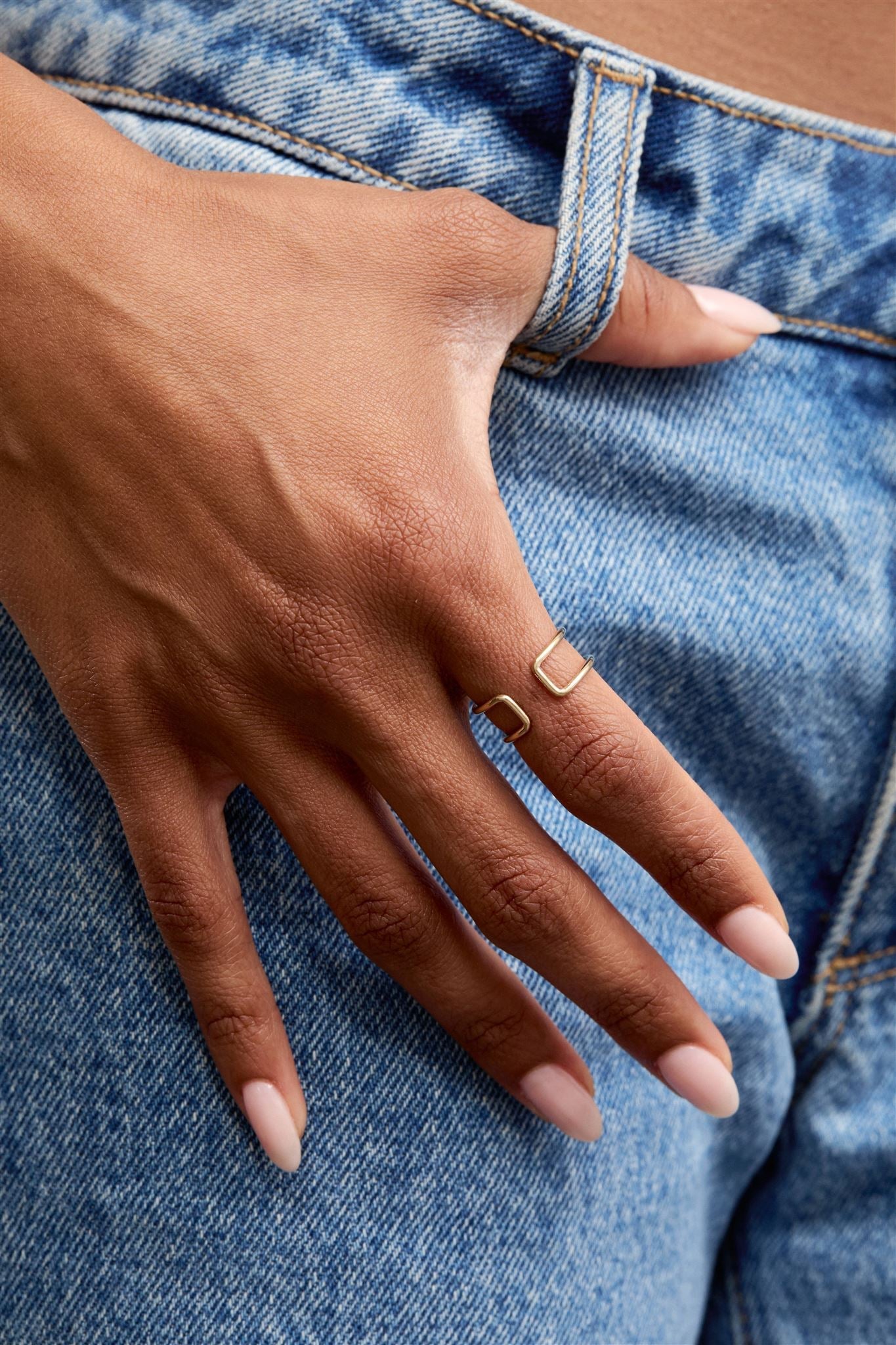 Indigo Adjustable 14k Gold Filled Open Ring The First Layer