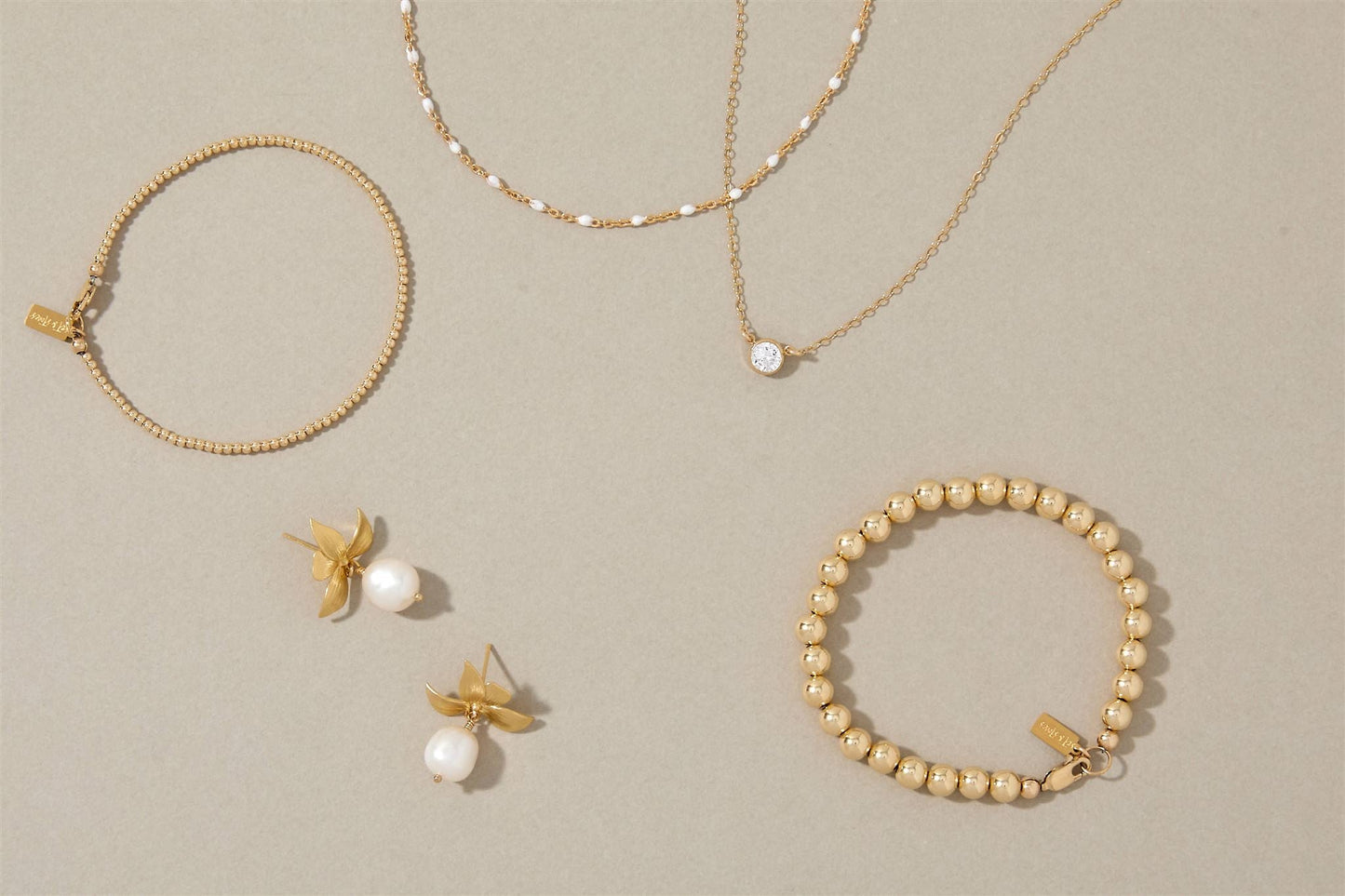 14k Gold Filled Blake Necklace with 6mm Cubic Zirconia Connector