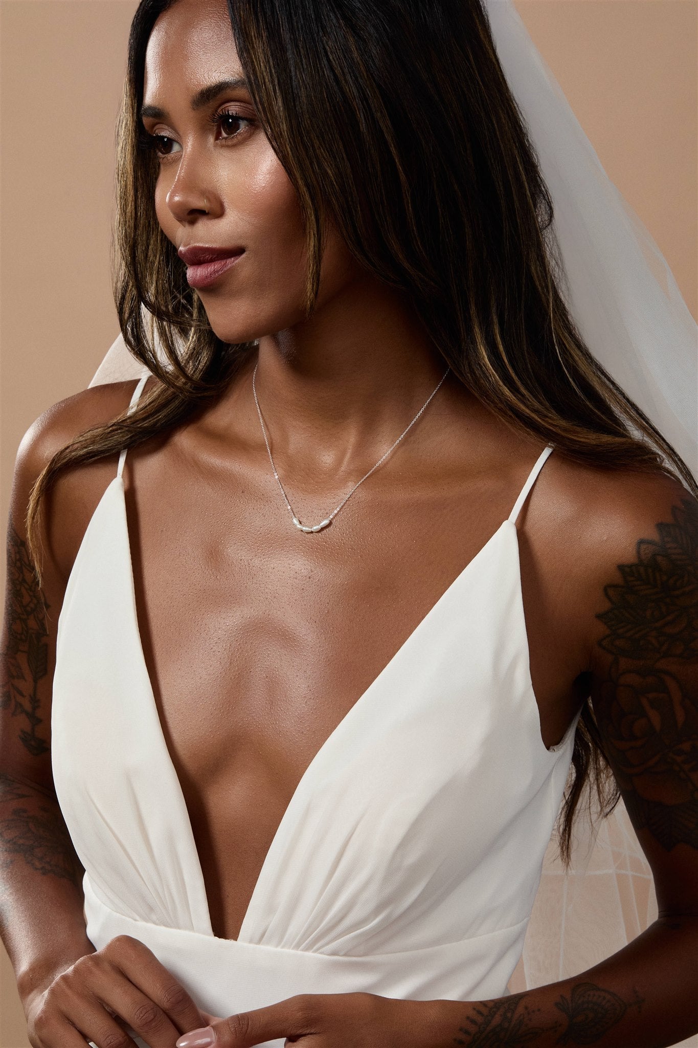 Freshwater Pearl Cable Chain Necklace 14k Gold Filled or Sterling Silver Landon Necklace