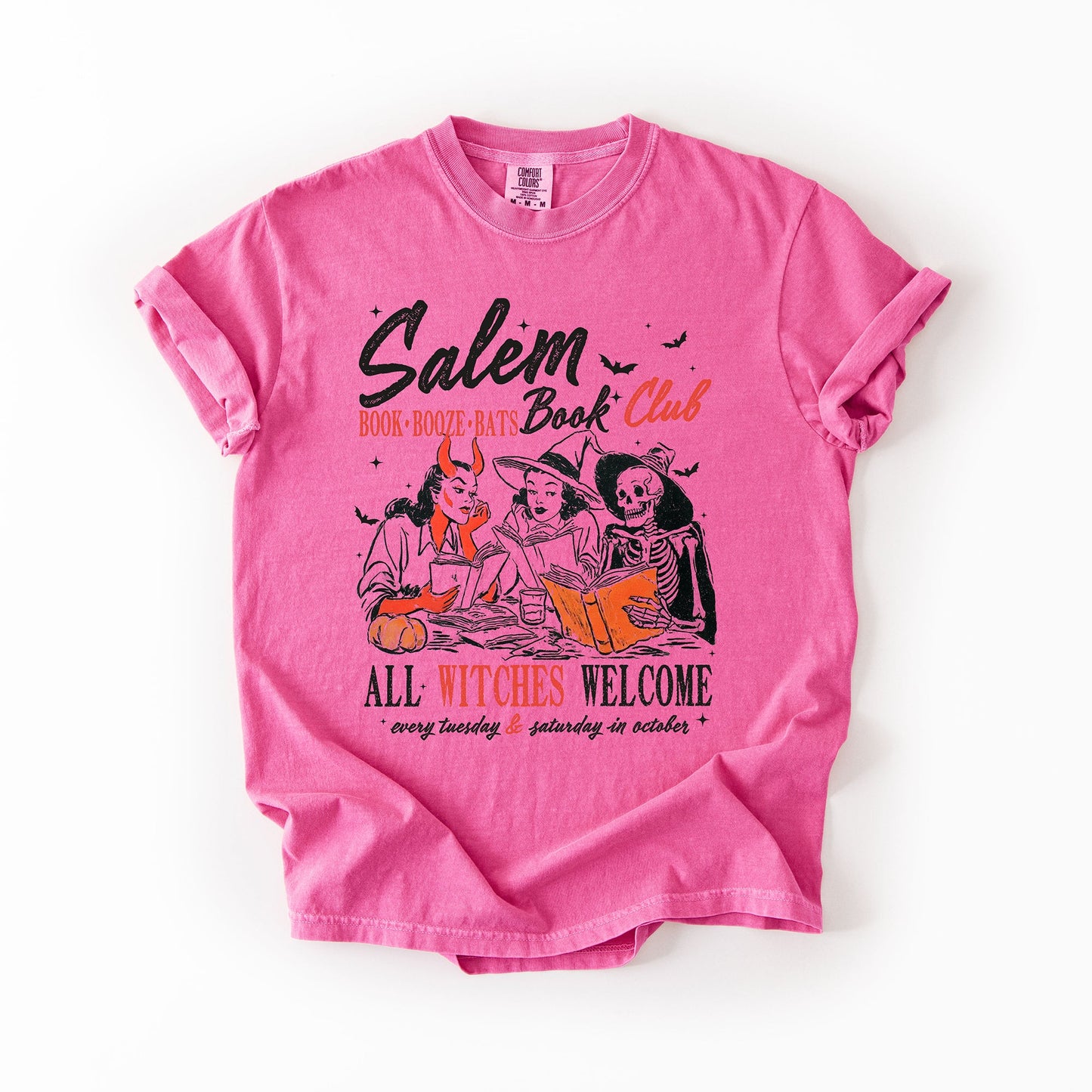 Salem Book Club, All Witches Welcome, Bookish, Booktok, Halloween, Trending Graphic Tee, Comfort Colors T-Shirt