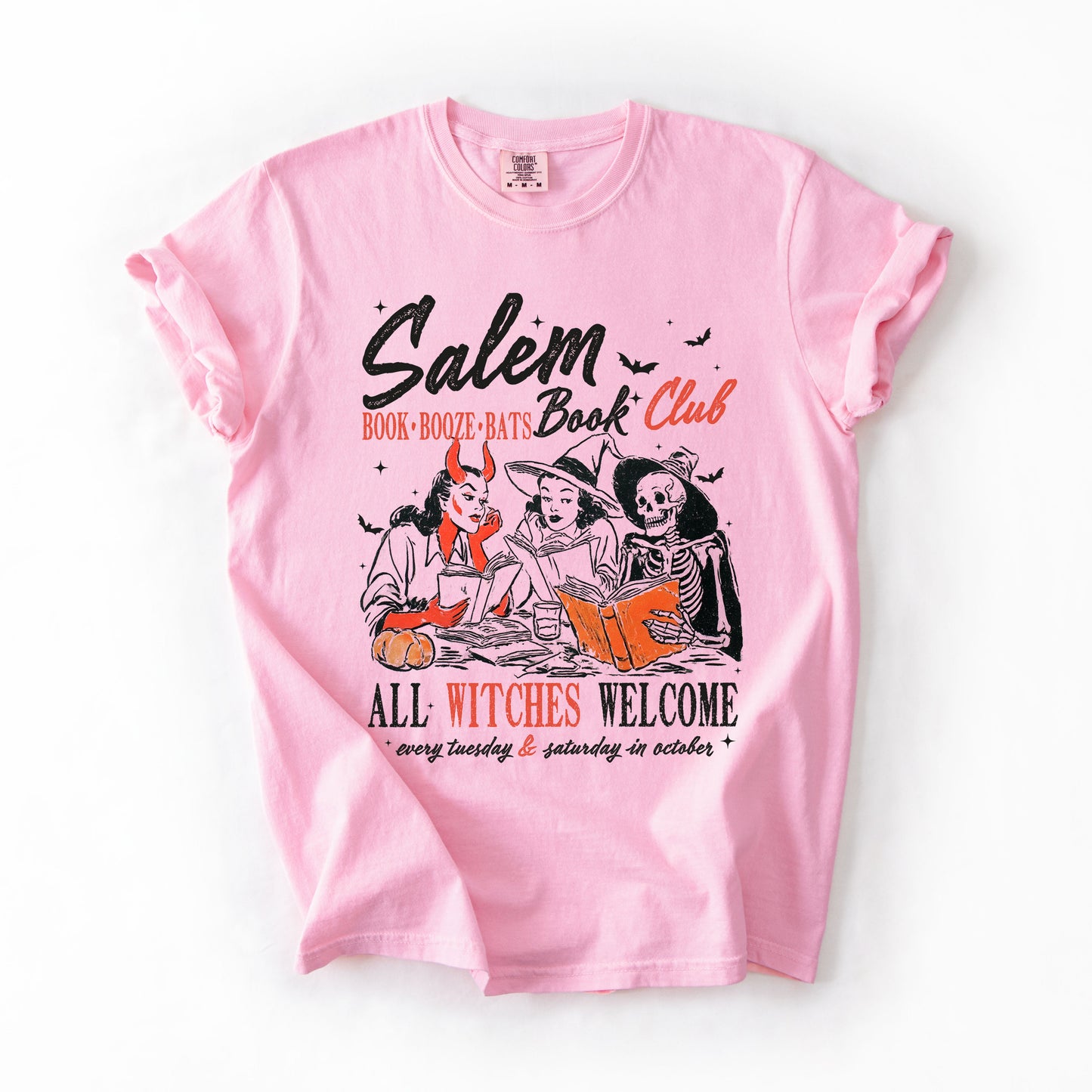 Salem Book Club, All Witches Welcome, Bookish, Booktok, Halloween, Trending Graphic Tee, Comfort Colors T-Shirt