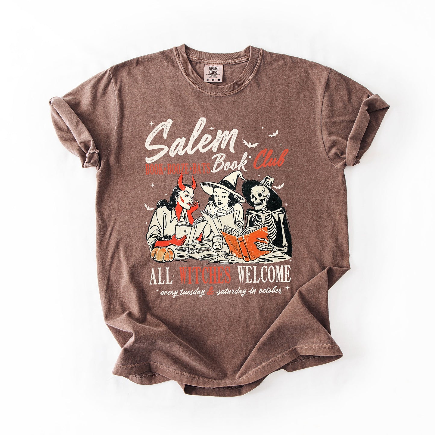 Salem Book Club, All Witches Welcome, Bookish, Booktok, Halloween, Trending Graphic Tee, Comfort Colors T-Shirt