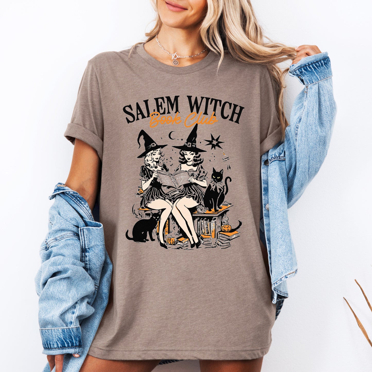 Salem Book Club, Cute Cats, Retro, Classic, Vintage, Halloween, Reading, Books, Tshirt