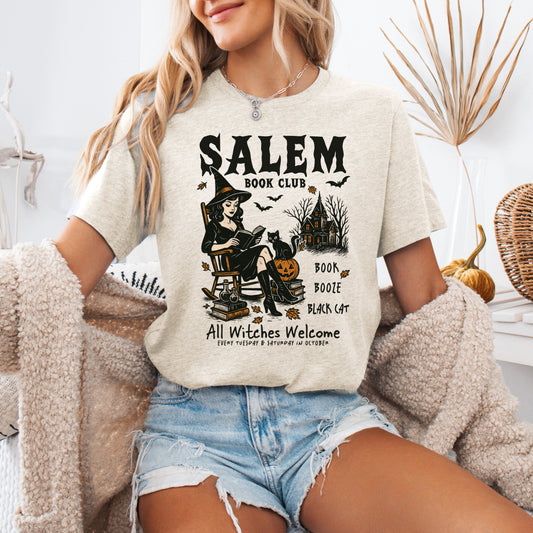 Salem Book Club, Rocking Chair, Retro, Classic, Vintage, Halloween, Reading, Books, Tshirt