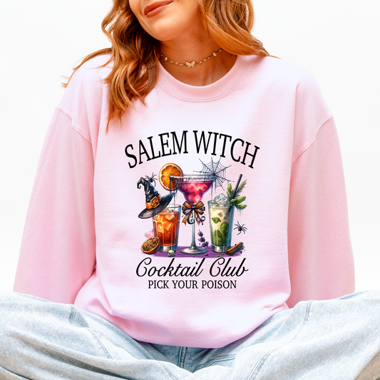 Salem Witch Cocktail Club, Funny, Halloween, Drinks, Party Sweatshirt