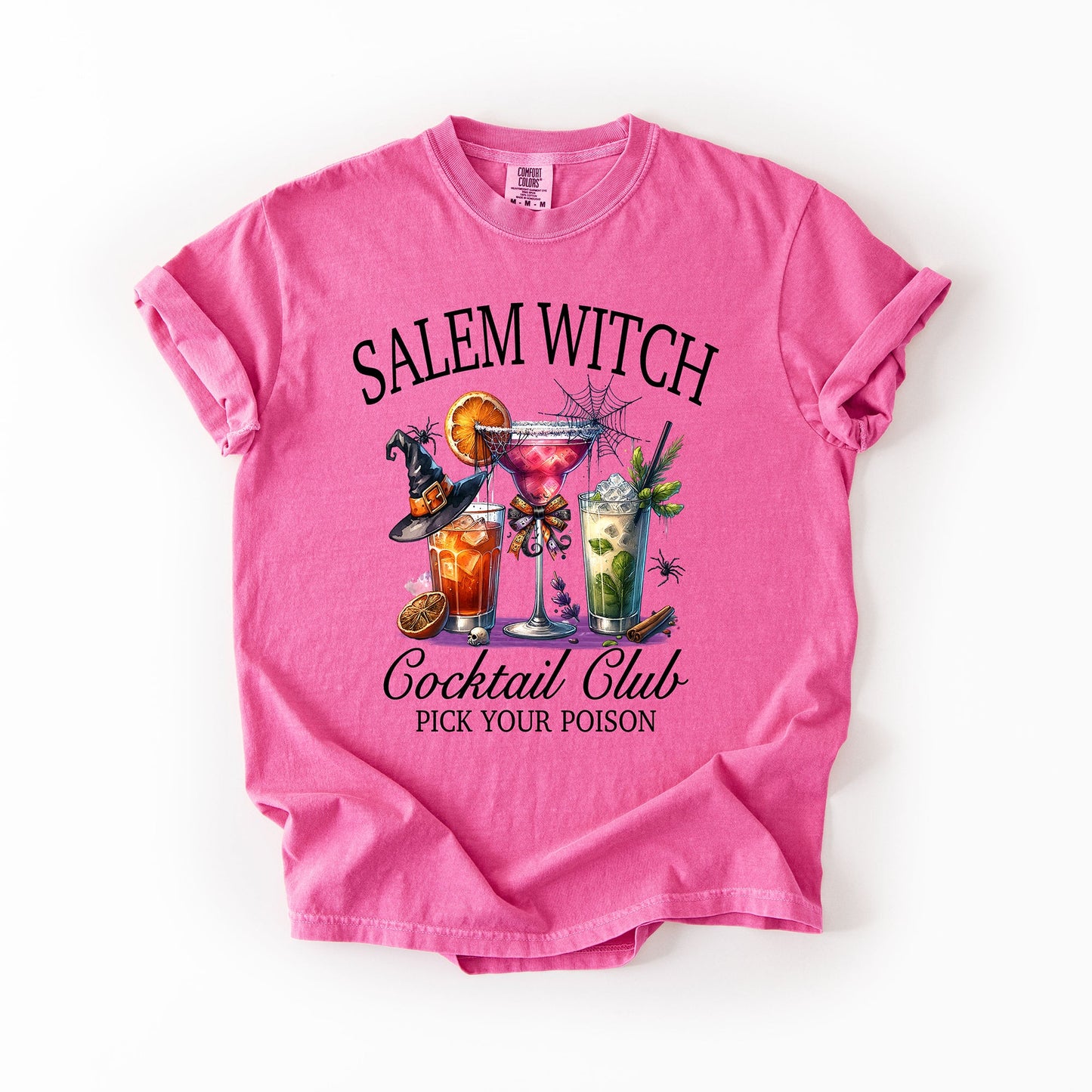Salem Witch Cocktail Club, Funny, Halloween, Drinks, Party, Comfort Colors T-Shirt
