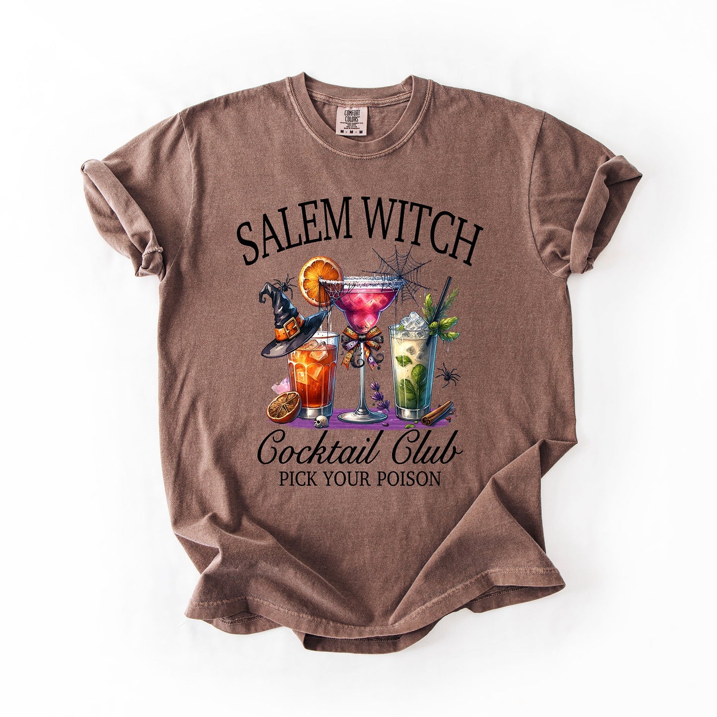 Salem Witch Cocktail Club, Funny, Halloween, Drinks, Party, Comfort Colors T-Shirt