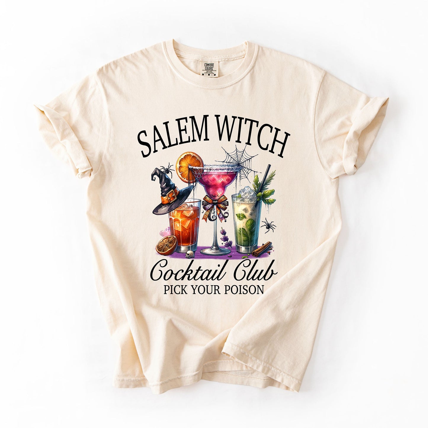 Salem Witch Cocktail Club, Funny, Halloween, Drinks, Party, Comfort Colors T-Shirt