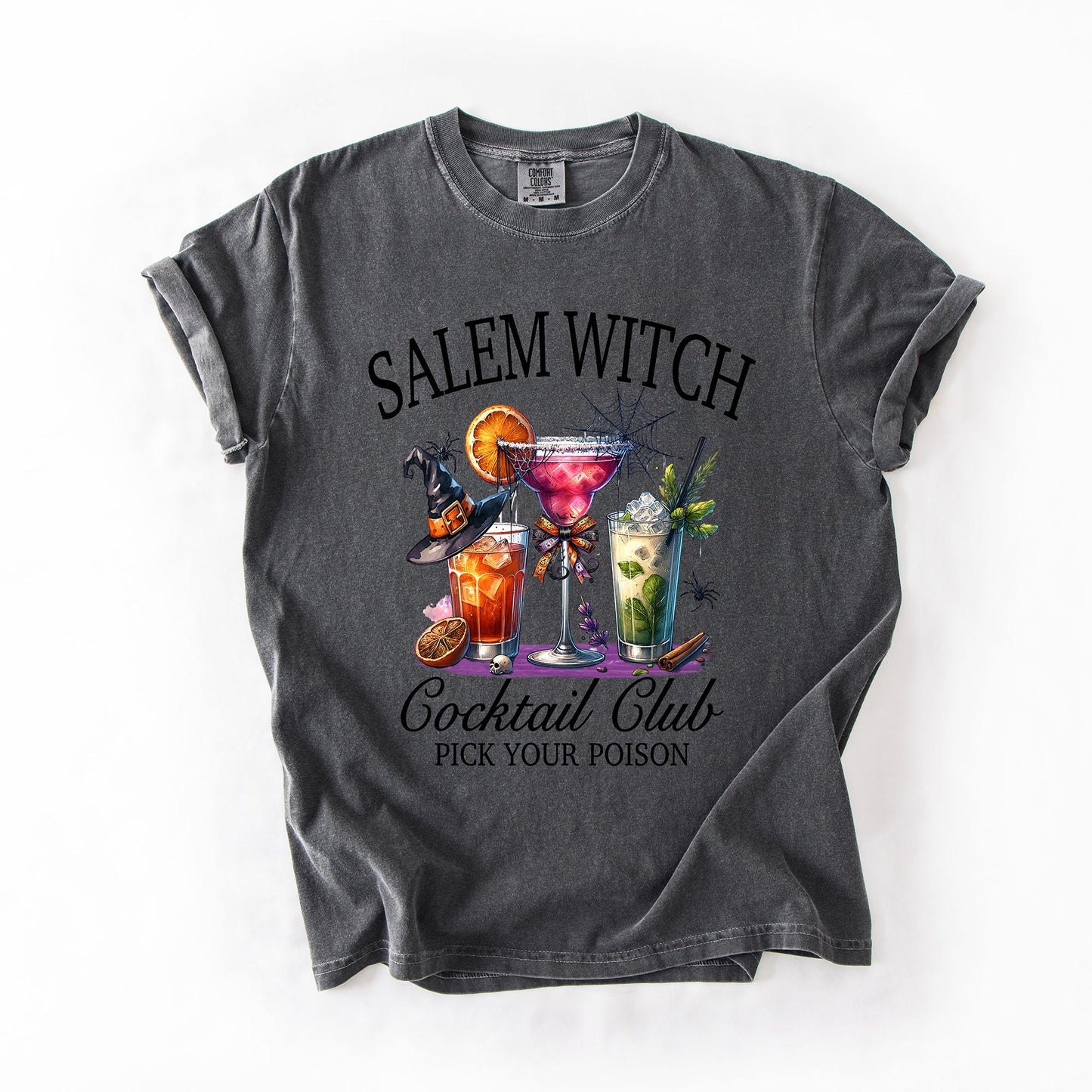 Salem Witch Cocktail Club, Funny, Halloween, Drinks, Party, Comfort Colors T-Shirt