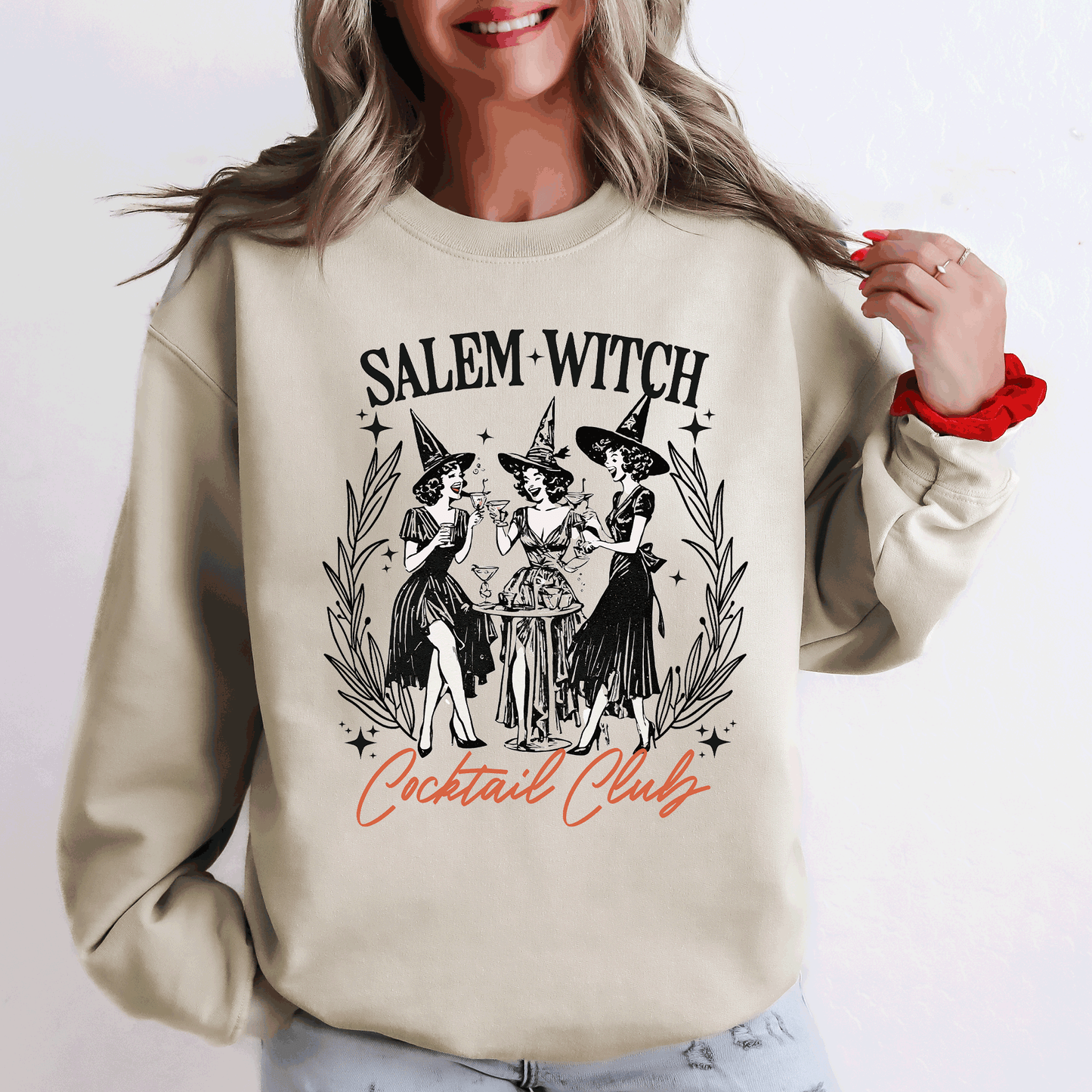 Salem Witch, Cocktail Club, Halloween, Spooky Sweatshirt