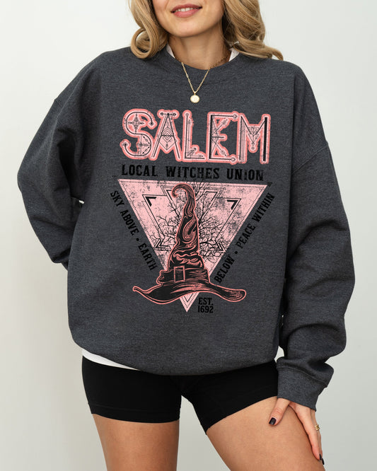 Salem Witches Union, 1692, Halloween, Sky Above, Earth Below, Peace Within, Local Witch Union, Fun Sweatshirt
