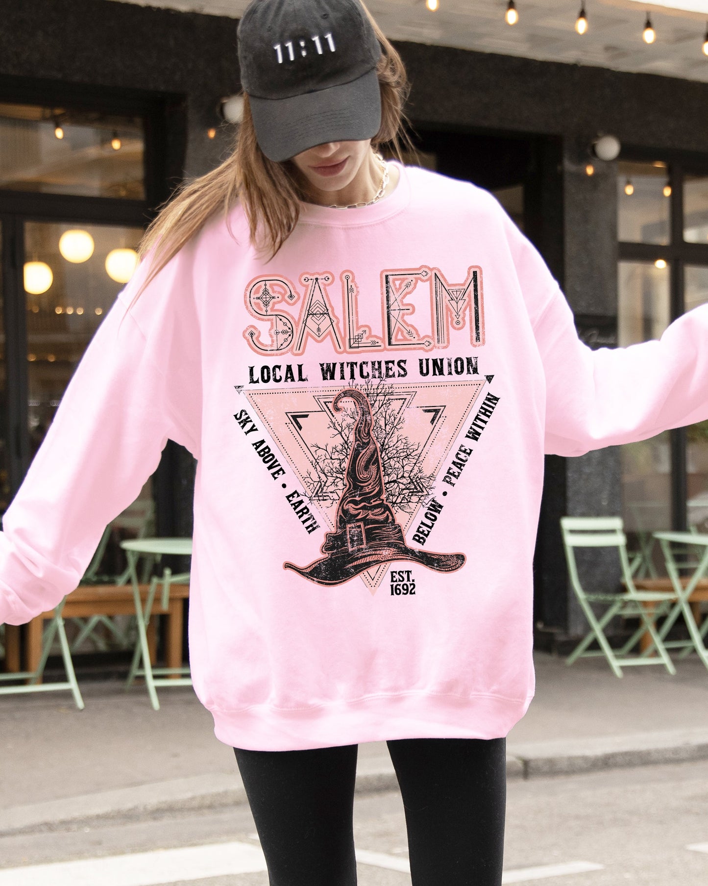 Salem Witches Union, 1692, Halloween, Sky Above, Earth Below, Peace Within, Local Witch Union, Fun Sweatshirt