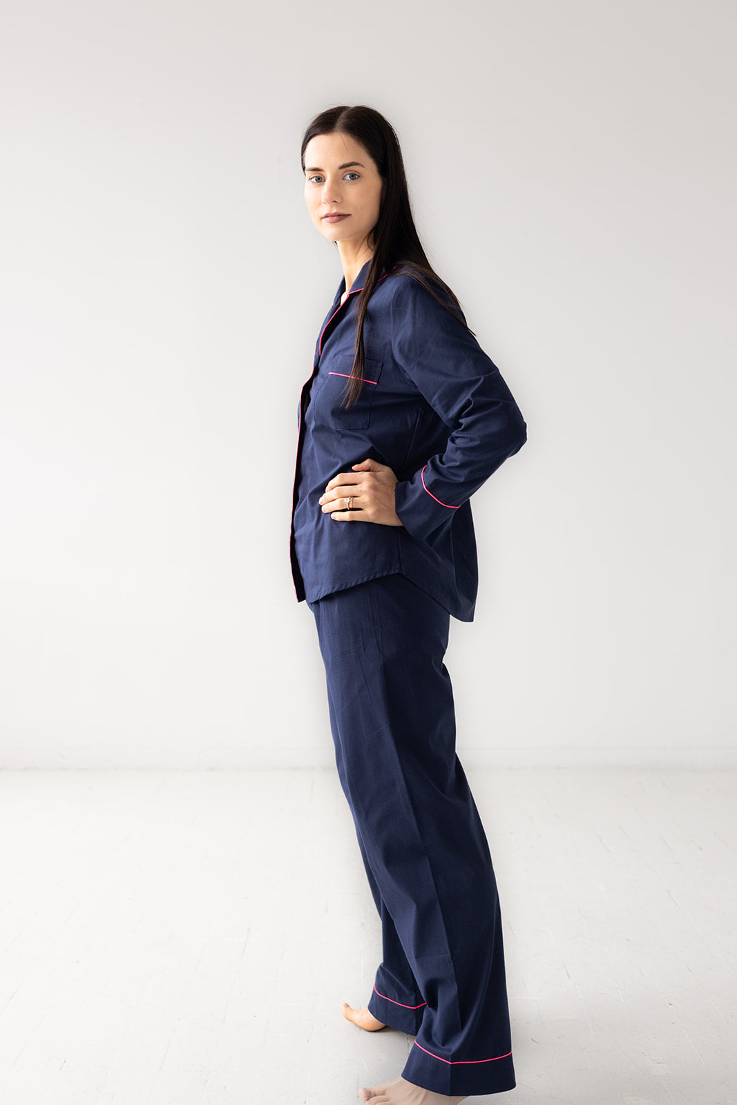 SALUA Classic Pajama in Woven Cotton