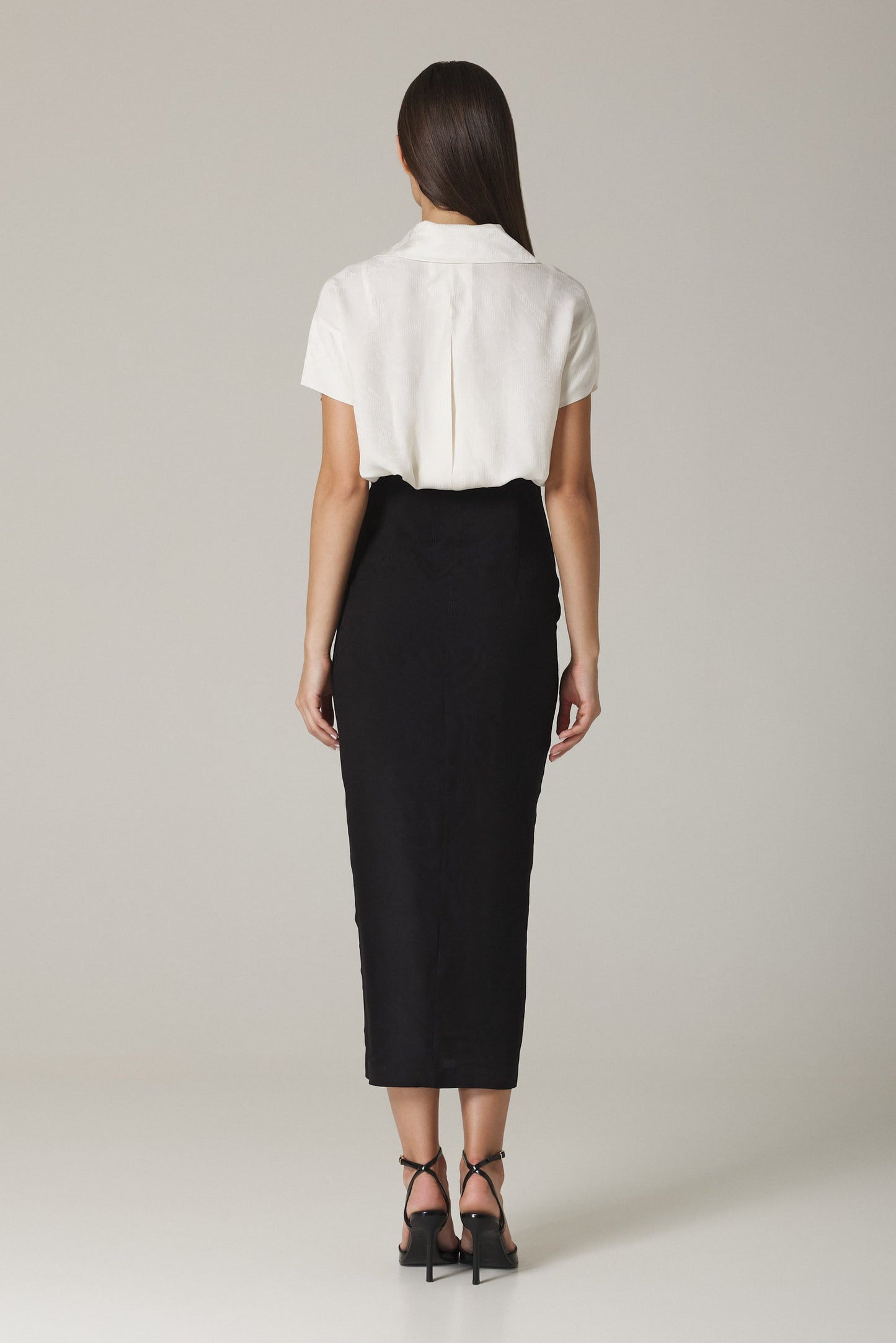 AIDA SHIRT DRESS IN BLACK COMBO