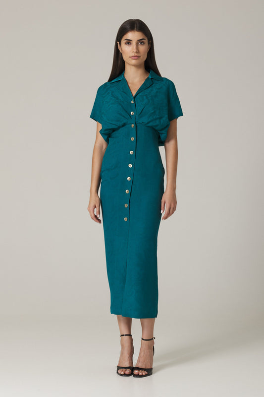 AIDA SHIRT DRESS IN CAPRI BLUE