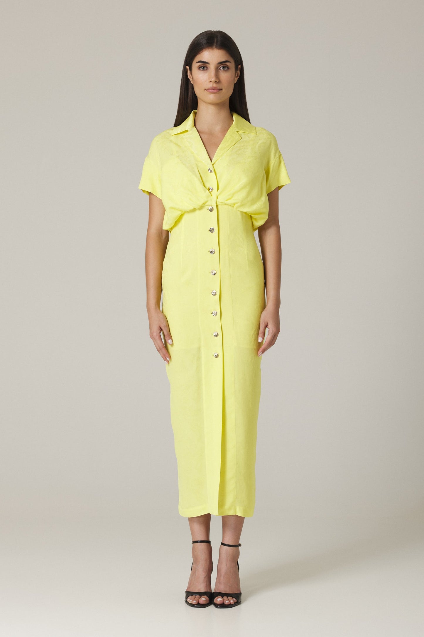 AIDA SHIRT DRESS IN LIMONCELLO