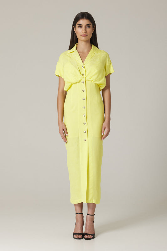 AIDA SHIRT DRESS IN LIMONCELLO