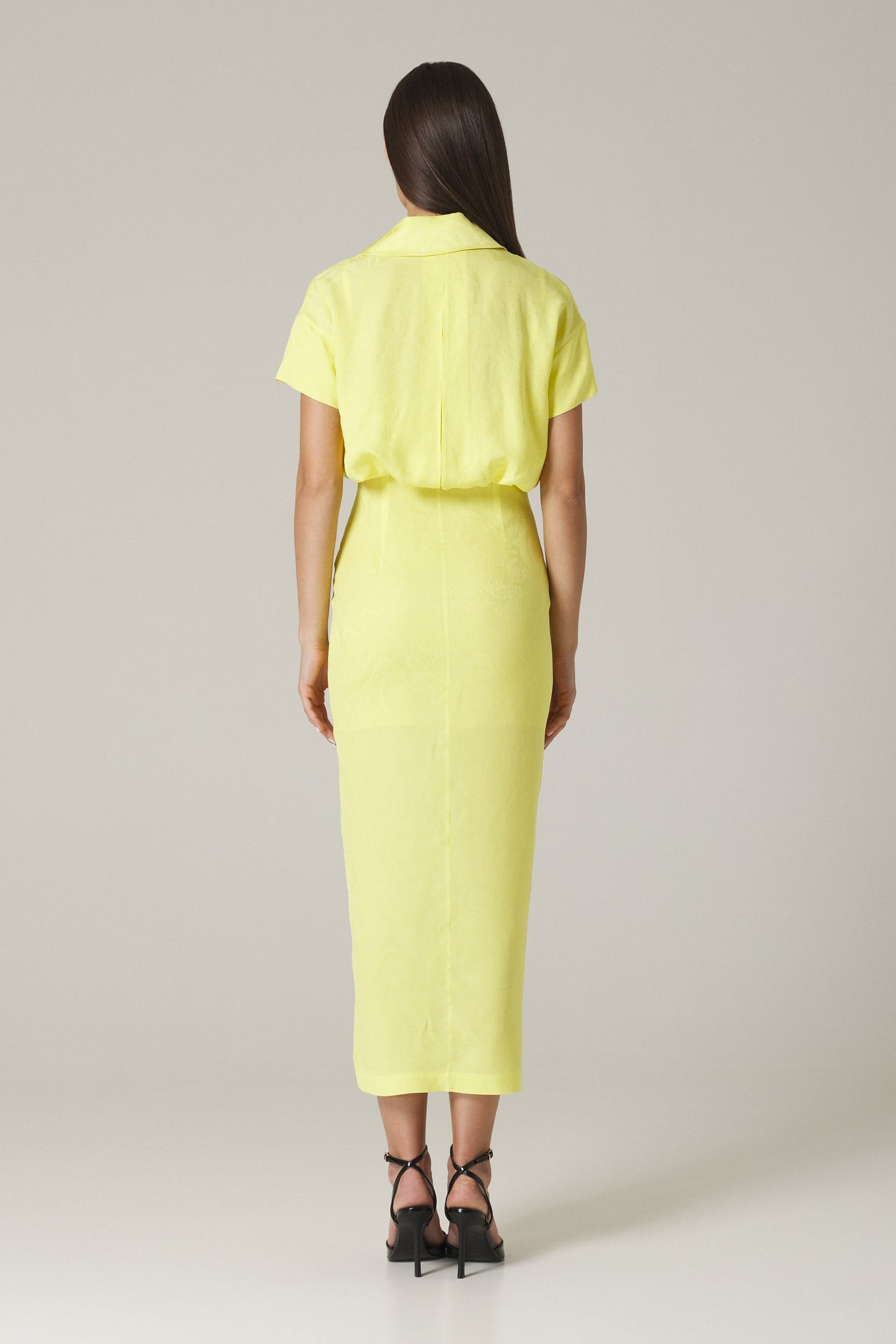 AIDA SHIRT DRESS IN LIMONCELLO