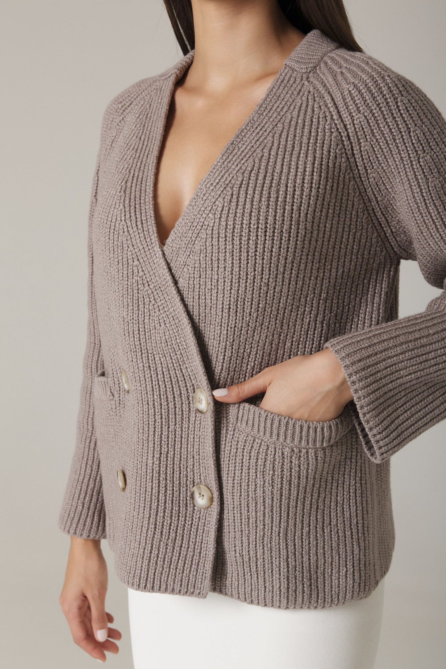Florin Clay Double Breasted Cardigan