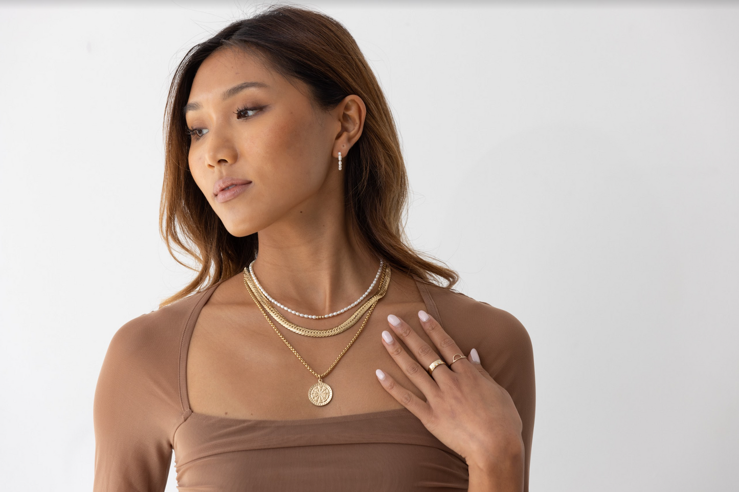 Solana 24k Gold Rope Chain Necklace with Wheel of Life Pendant