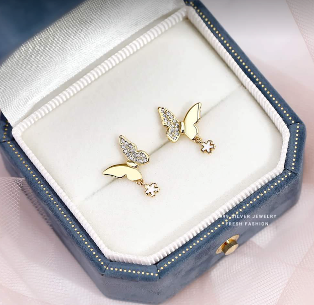 Sterling Silver Butterfly Earrings Jewelry Dana's Secret Closet