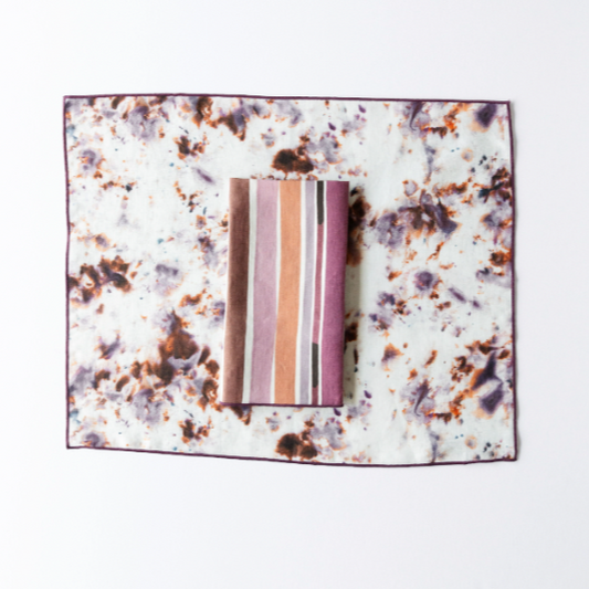 Lisbon Stripe and Rose Marble Mix & Match Linen Napkin and Placemat Set