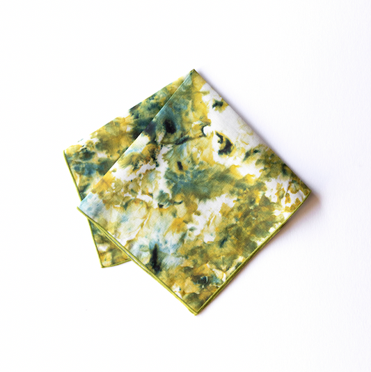 Green Marble Print Linen Napkin