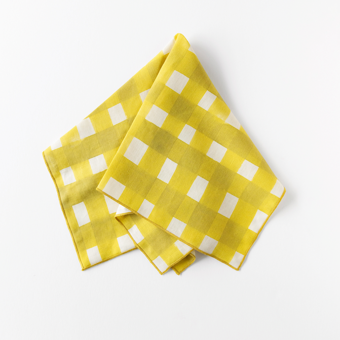 Yellow Cross-Hatch Linen Napkin 18x18 Inches