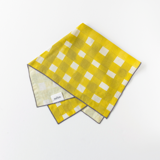 Yellow Cross-Hatch Linen Napkin 18x18 Inches