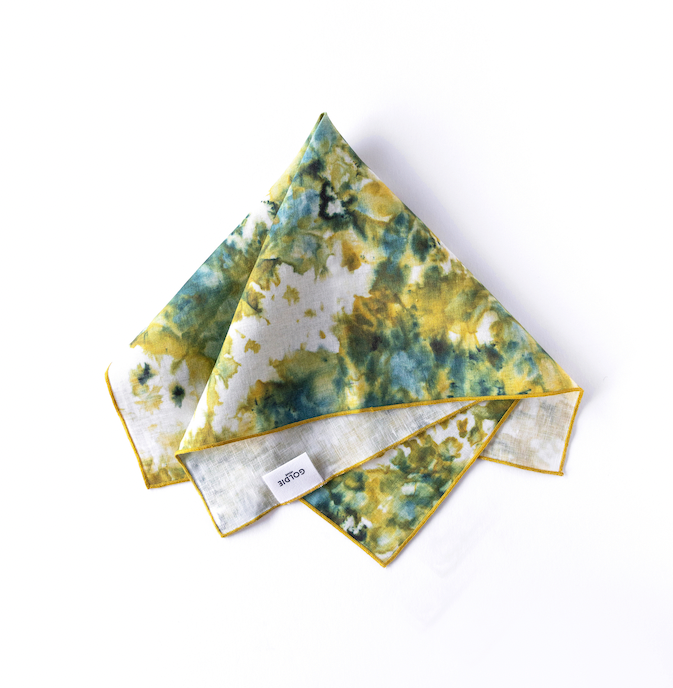 Green Marble Print Linen Napkin