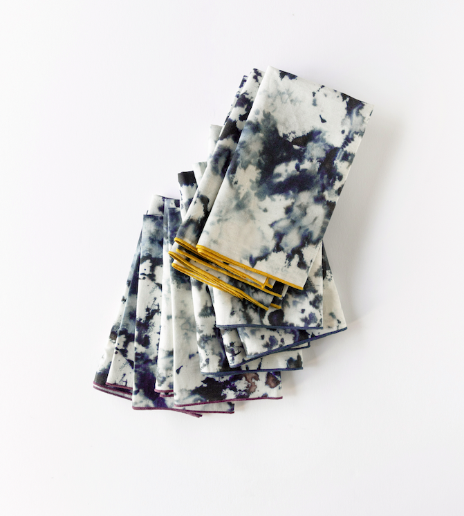 Grey Marble Linen Napkin 18x18 Inch