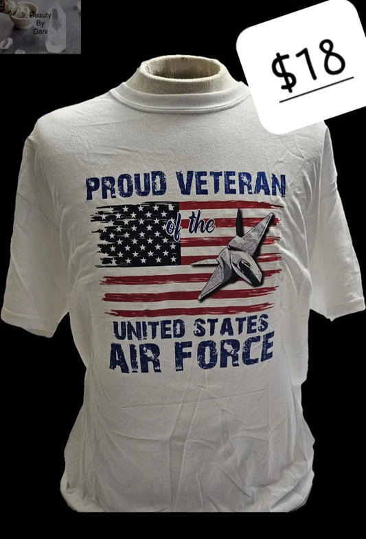Air Force Veteran Cotton T-Shirt Classic Crew Neck Tee