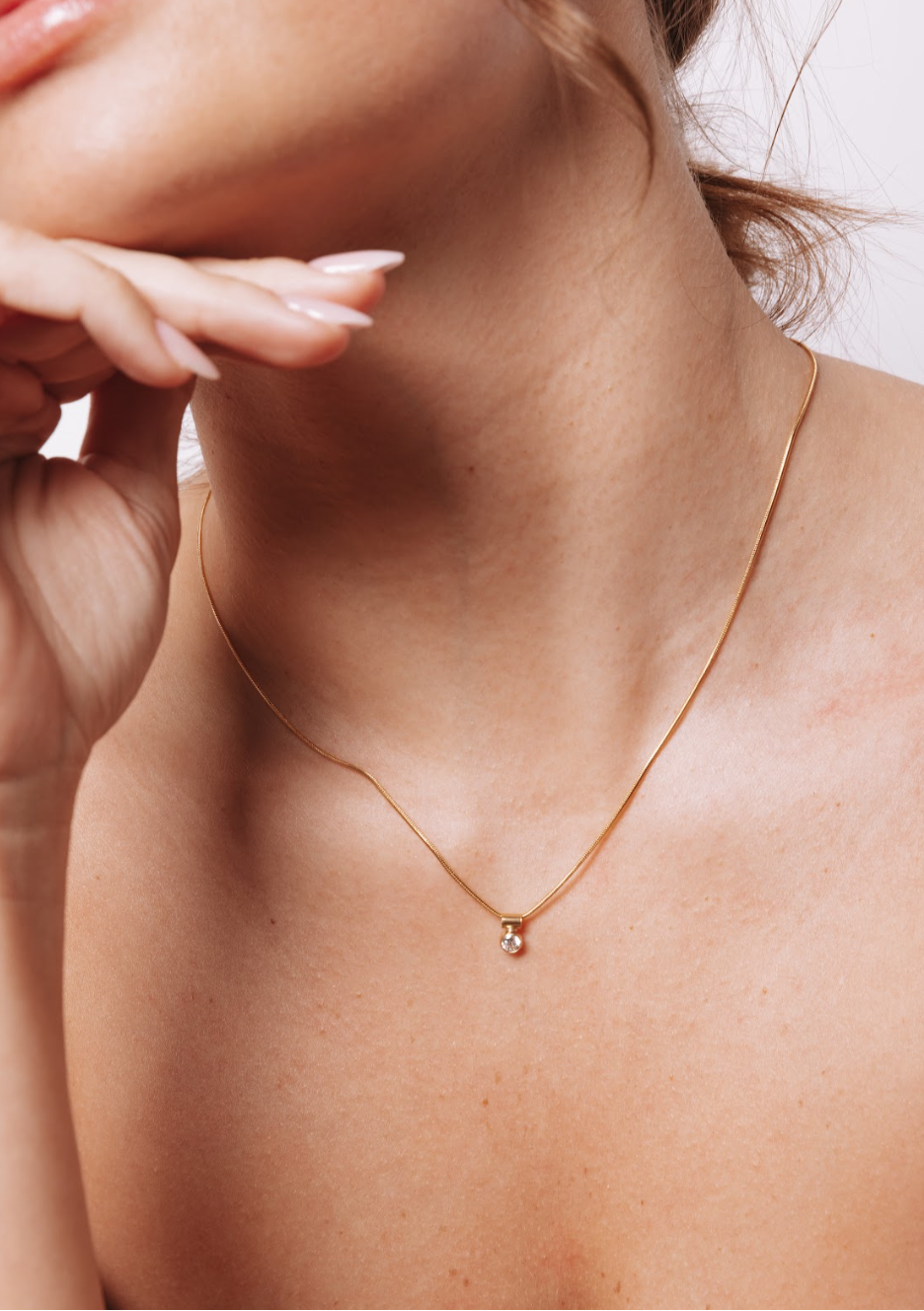 Ellie 14k Gold Filled Birthstone Necklace 18k Gold Over Brass