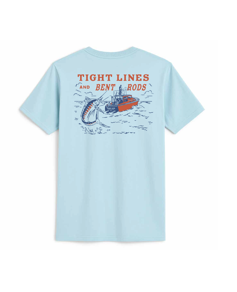 Tight Lines & Bent Rods Chambray Pocket T-Shirt