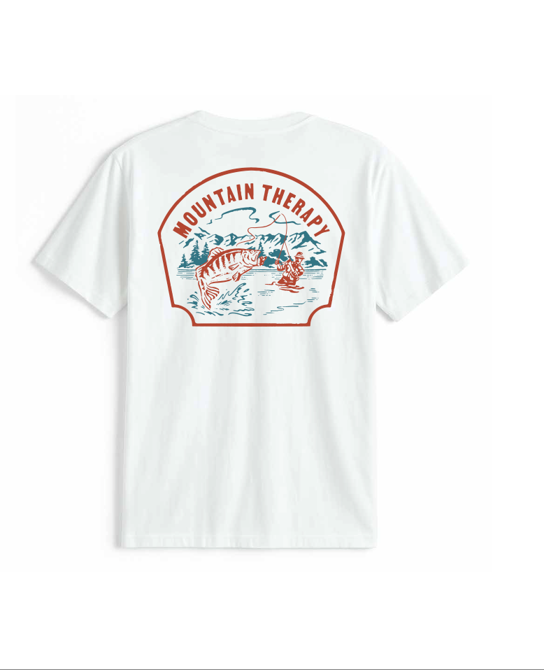 Mountain Therapy White Pocket T-Shirt