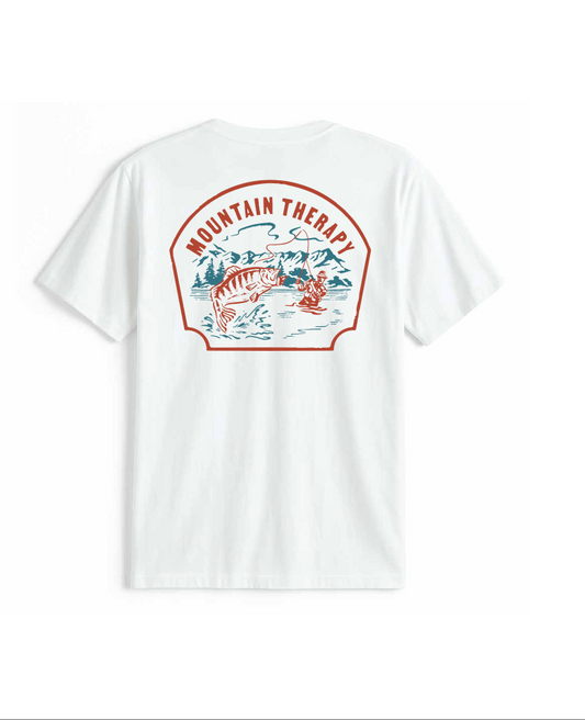 Mountain Therapy White Pocket T-Shirt