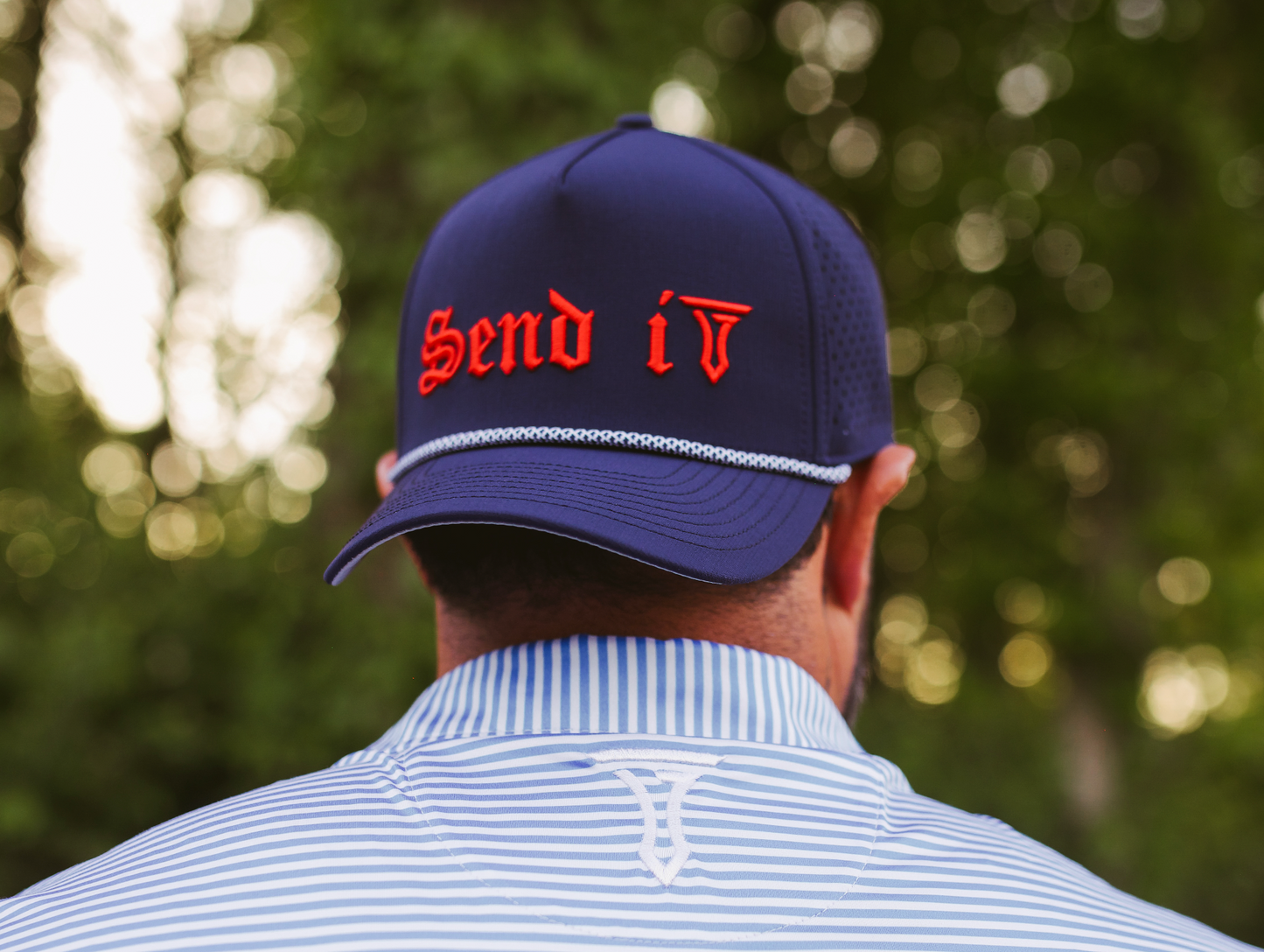 Send It Rope Hat Navy 5-Panel Golf Hat