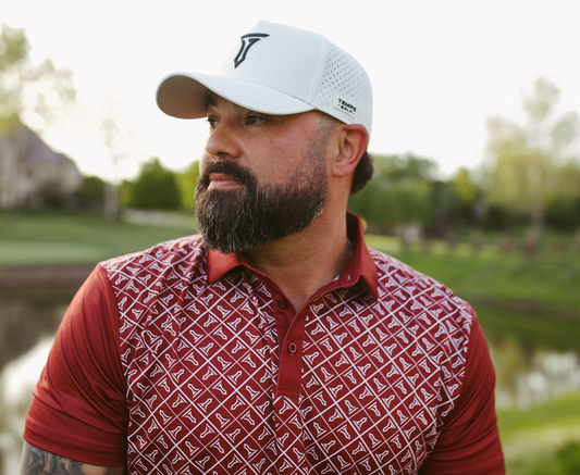 Tempo T Performance Burgandy Performance Polo Tempo Golf Apparel