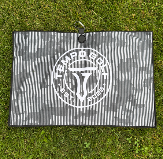 Tempo Golf Black Camo Golf Towel Tempo Golf