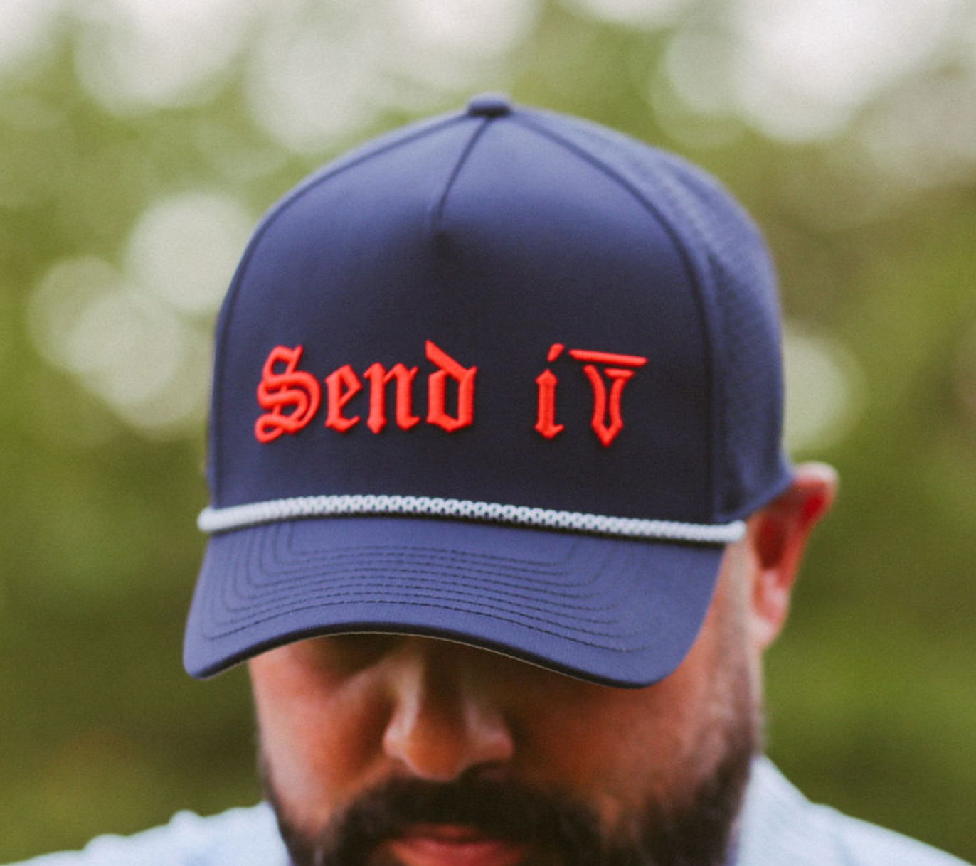 Send It Rope Hat Navy 5-Panel Golf Hat
