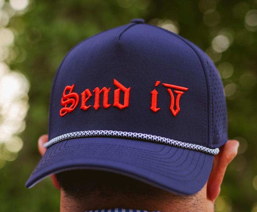 Send It Rope Hat Navy 5-Panel Golf Hat