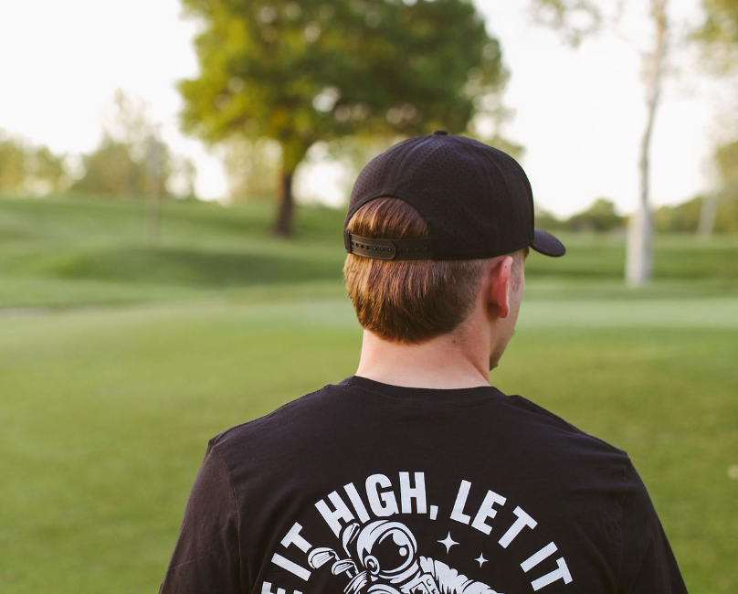Send It Hat Black 5-Panel Golf Hat