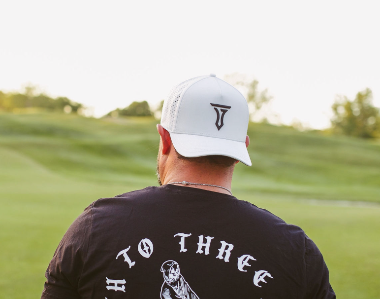 Iconic T 5 Panel Snapback Hat White Golf Hat
