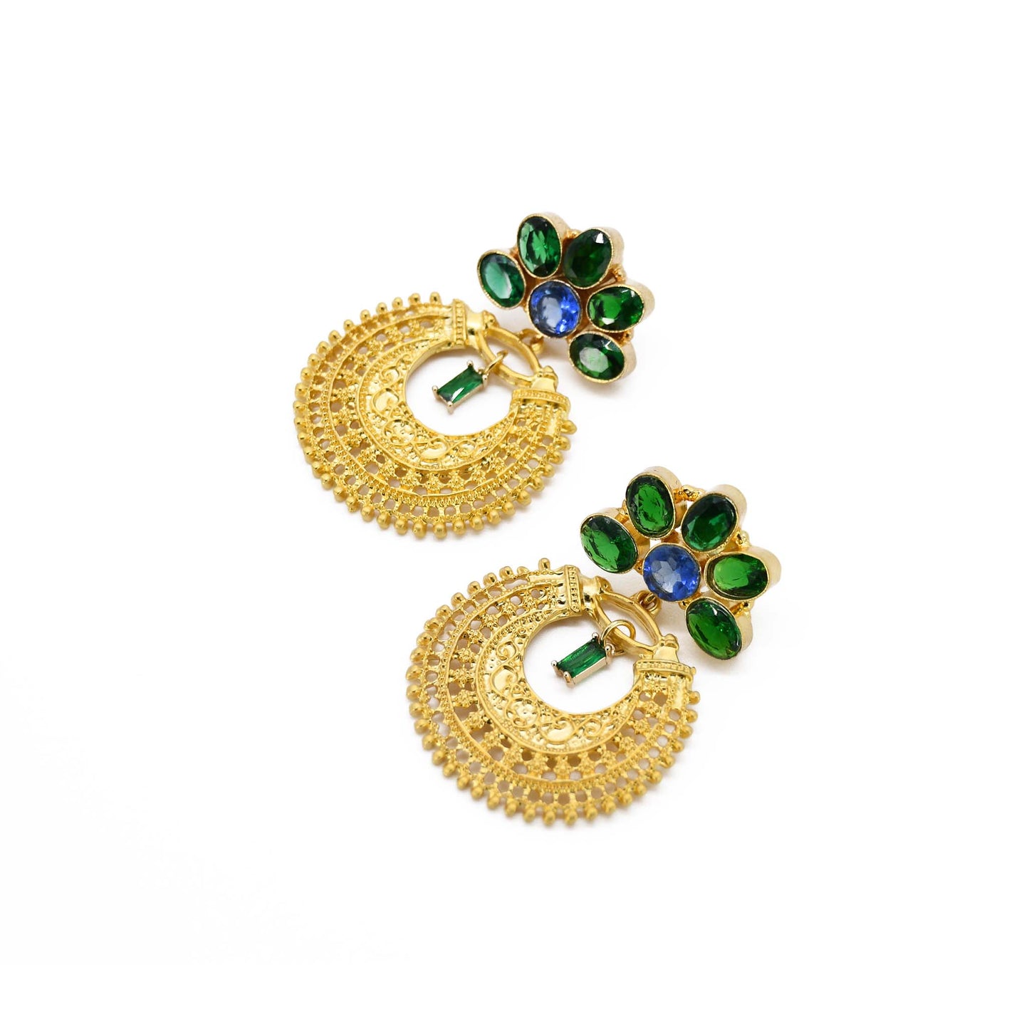Sea Holly 22k Gold Plated Brass Filigree Earring ADIBA