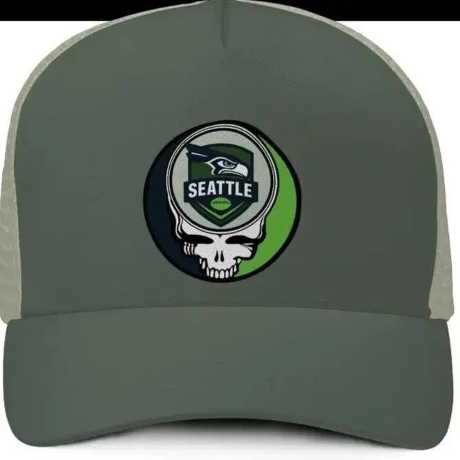Seattle Football Edition Stealie Trucker Cap DTF-Printed The Gridiron Collection