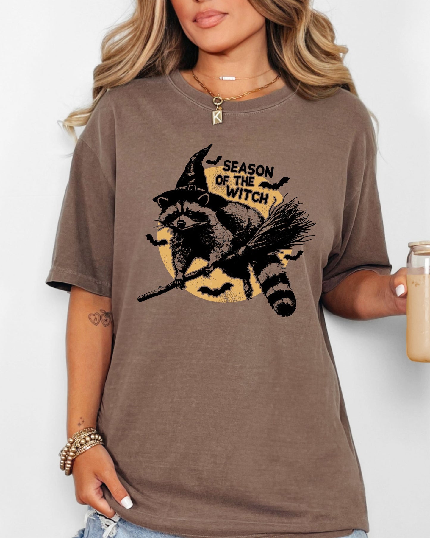 Cute Raccoon Halloween Meme T-Shirt Comfort Colors