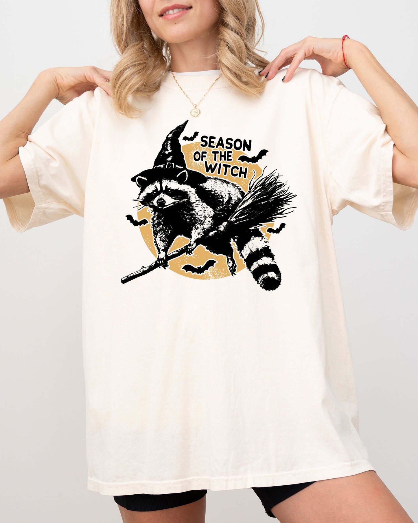 Cute Raccoon Halloween Meme T-Shirt Comfort Colors