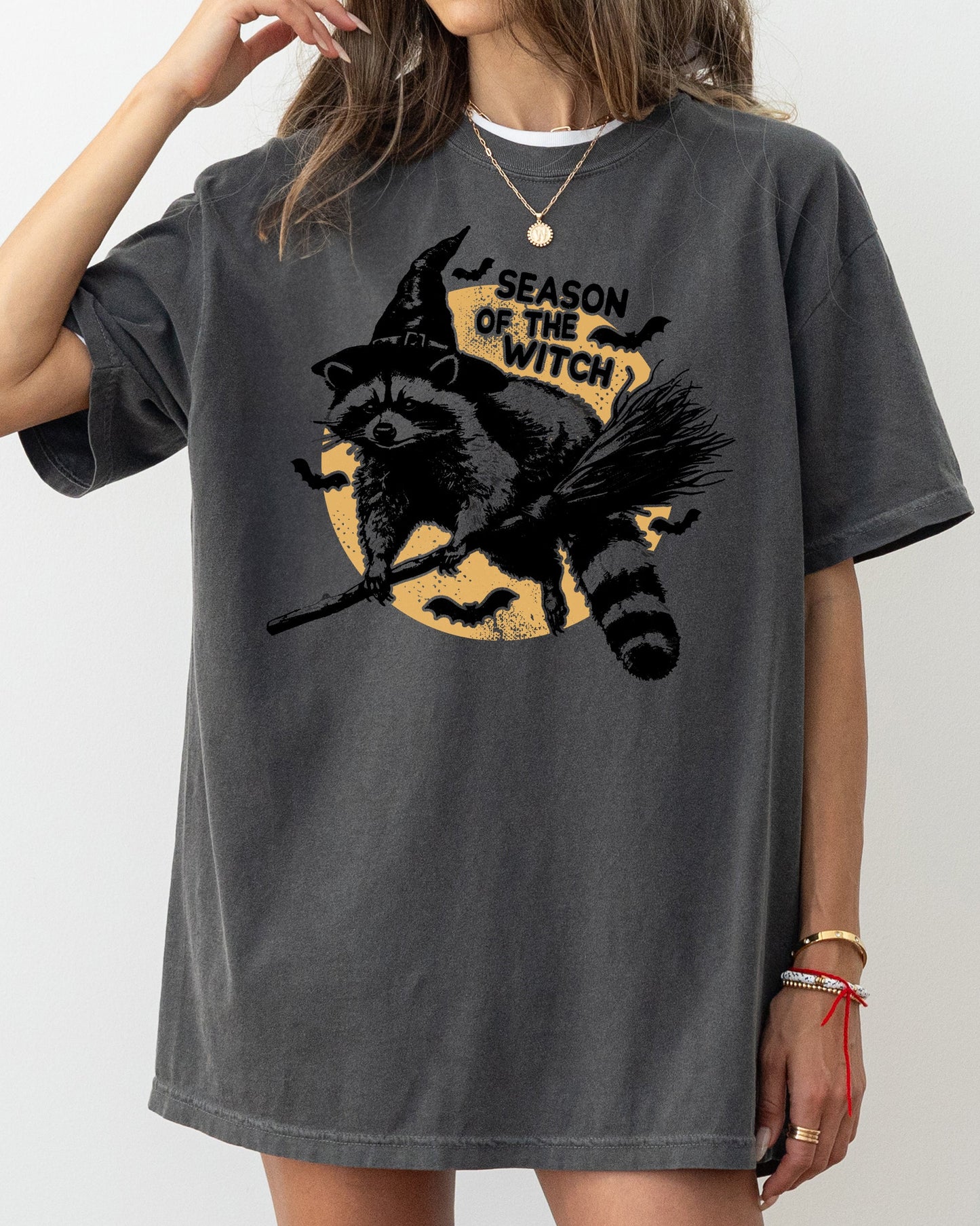 Cute Raccoon Halloween Meme T-Shirt Comfort Colors